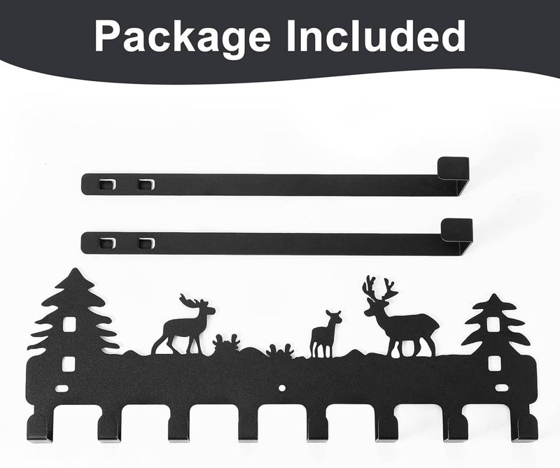 BIELMEIER Over Door Clothes Hanger Shower Room Towel Hook Hanger Over Door Hooks Black 8 Hooks - Image 3